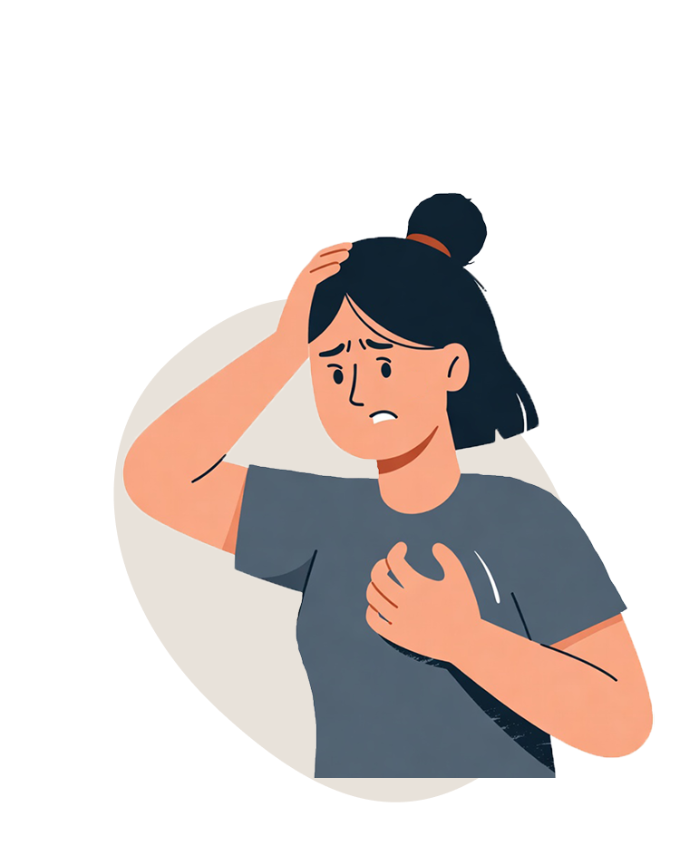 Pessoa emocionalmente sobrecarregada